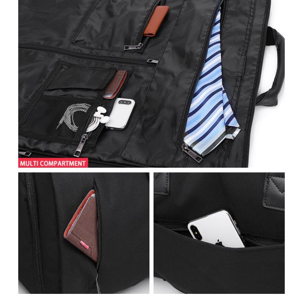 Wholesale Multifunction Waterproof men business Travel Duffle Custom logo Foldable Suit Cover Garment Bag
