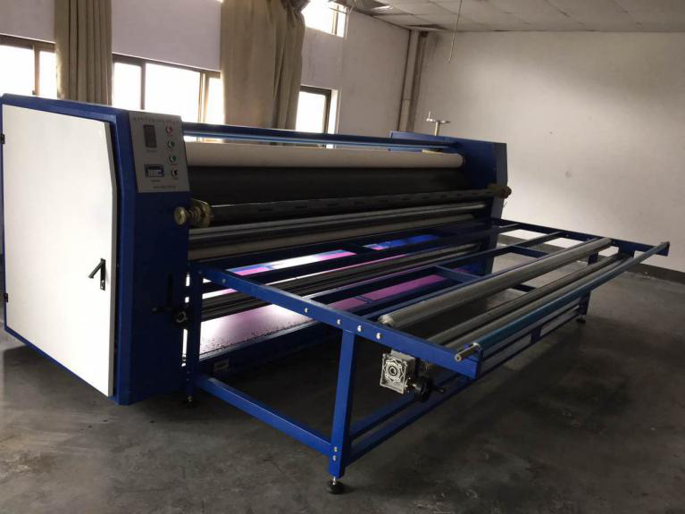 Large Format Calender Heat Press Machine 420mm Drum Diameter Oil Heating