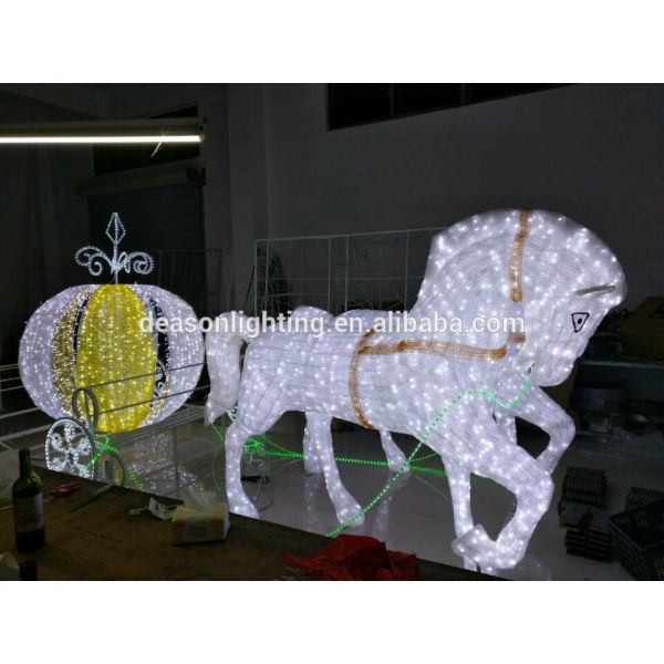 Led christmas horse carriage cinderella carriage