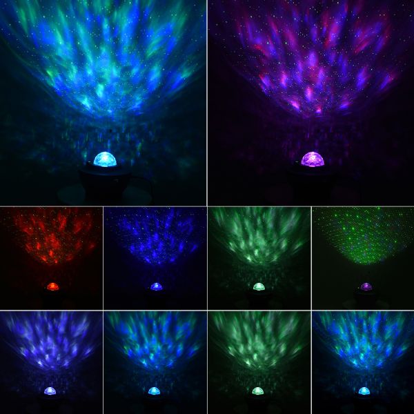 USB Starry Watermark Bluetooth Music Starlight Projector Stage Watermark Projection Lamp Night Light Star Projector Room Decor