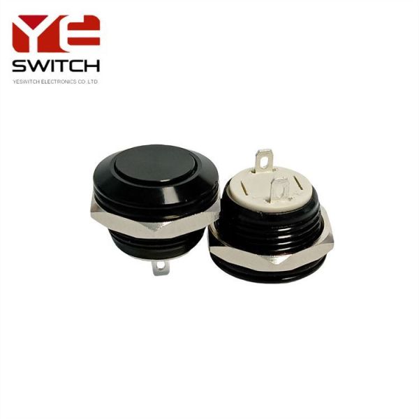 12mm Automotive Metal Push Button Switch Waterproof Metal Emergency With LED