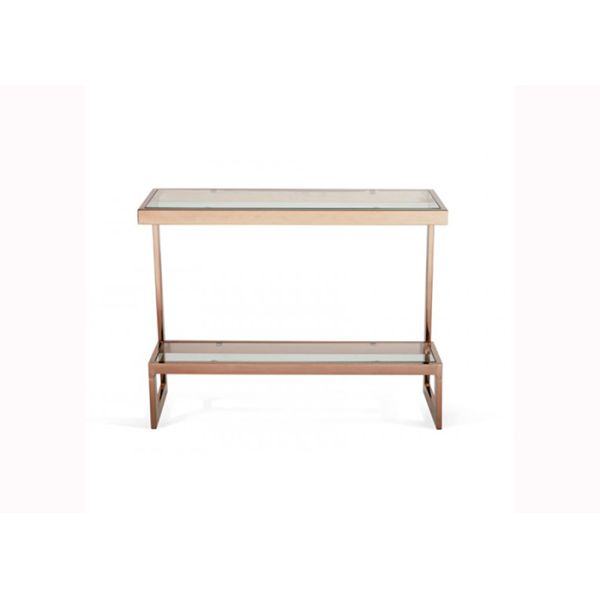 High Gloss Tempered Glass 0.38CBM Modern Console Table