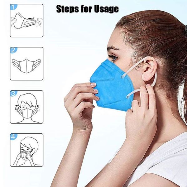 Unisex Kn95 Face Mask Disposable Respirator Mask Anti Dust Smog Virus Pollen