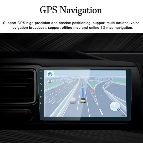 1280*720 Resolution 9 Inch Touch Screen 2 Din Universal Android Car Radio With Bluetooth