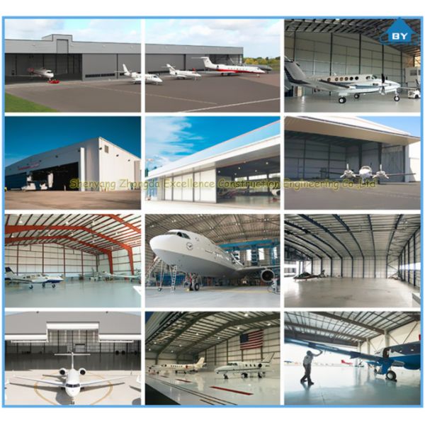 High Strength Rustproof Air Plane Hanger With Steel Space Truss Structure