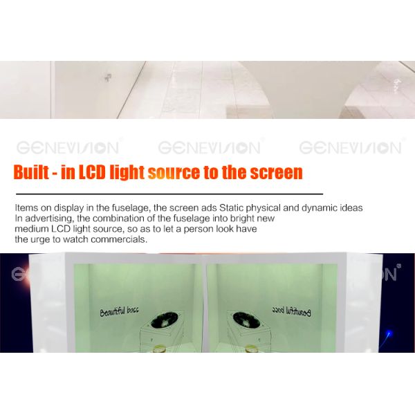 55 Inch Android Remote Control Transparent Display Box Flexible Advertising Equipment
