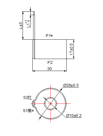 Round Single Phase Current Transformer , 90A Customized Turns Ratio 1 Phase Transformer