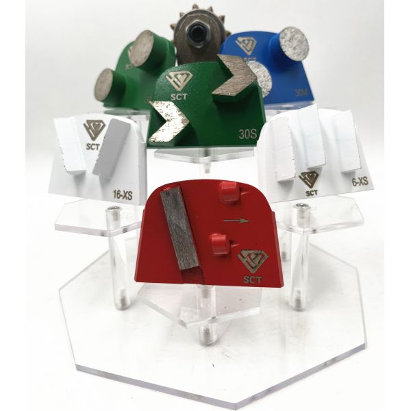 Lavina Onfloor EDCO Slim Fit Trapezoid Triple Peak Diamond Segments Concrete Terrazzo Floor Aggressive Grinding Cutters