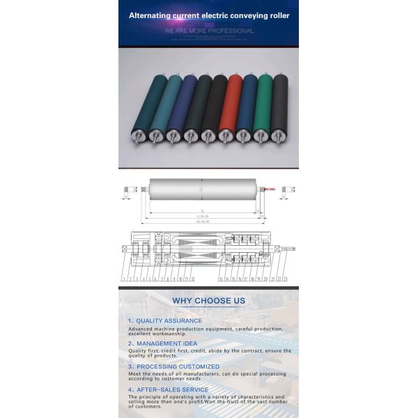 Manufacturing Industry Gravity Roller Conveyor With Waterproof Drum Tubular Motor Roller