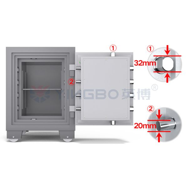 Electronic Lock Fireproof Safe Box With L Type Brushed Solid Steel Handle YB/FH-58
