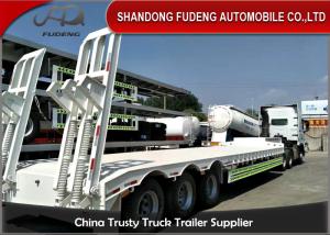 Buy cheap 30 Ton - 60 Ton -100 Tons Customized Lowboy Semi Trailers / Drop Bed Low Loader Trailer product