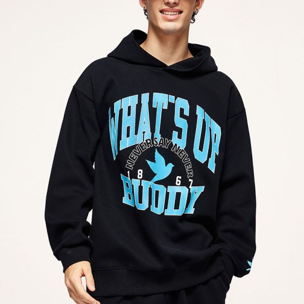 Customized Heavy-duty 320g Knitted Brushed Double-sided Breathable College Printed Men's Sporty Set 2026 Spring/summer Hoodie