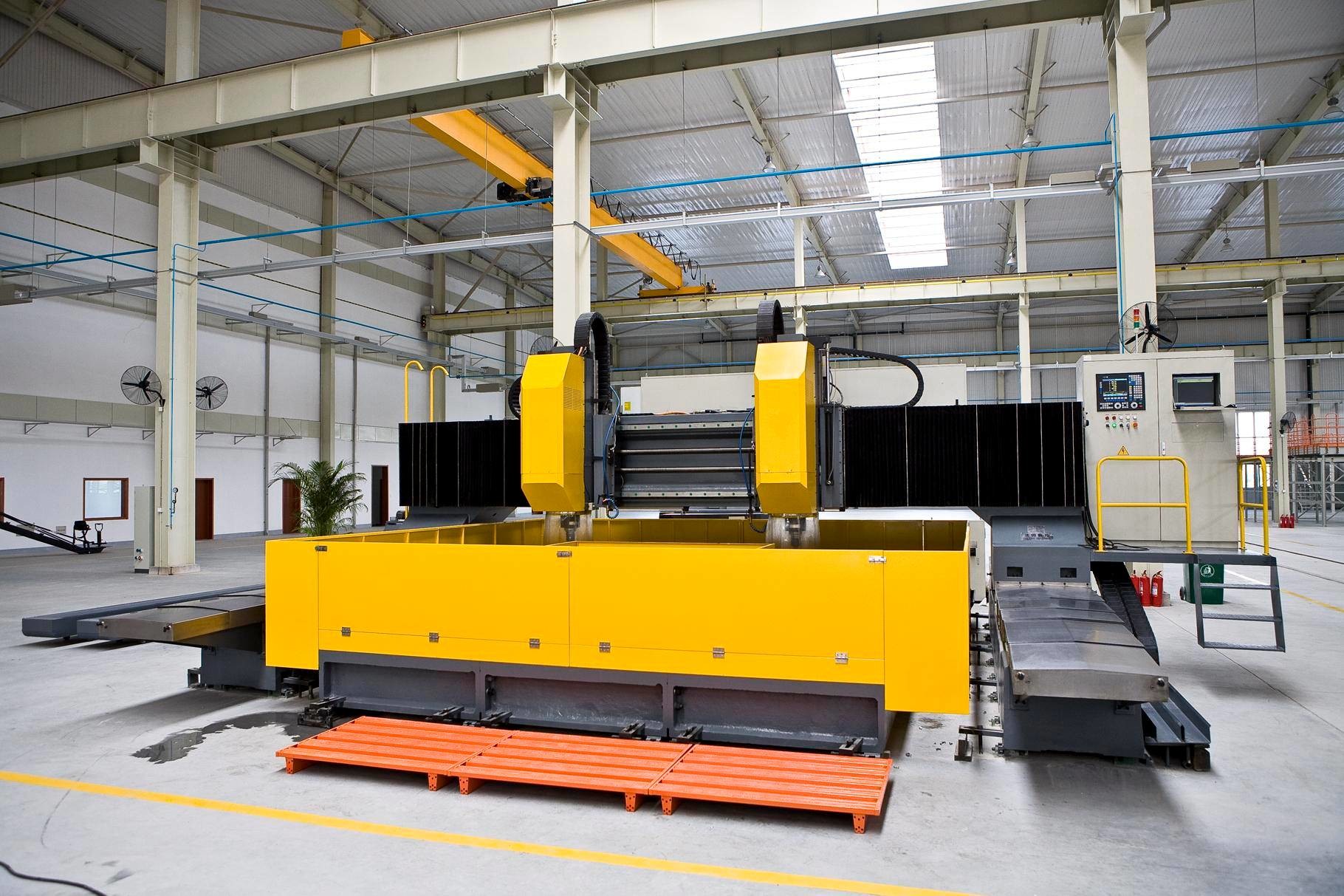 Buy cheap Double - Spindle CNC Plate Processing Machine Gantry Movable Type Flexible product