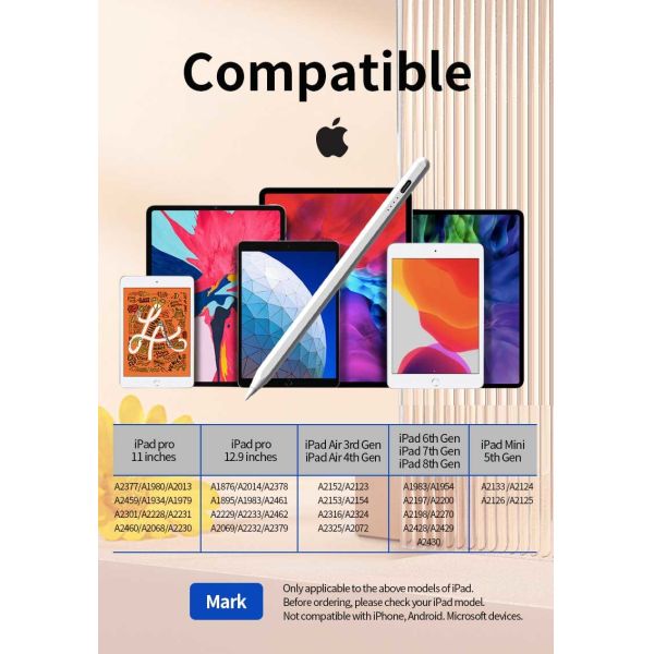 Magnetic Charing Stylus Pencil 8 Hours Working Time 1 Hour Charging Time