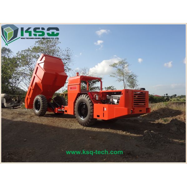 RT - 20 Heavy Duty Dump Truck With DANA Axles For Roadway / Railway Tunneling Underground Mining dump truck