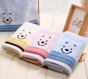 Cheap fanny 100% cotton face custom embroidered towels in bulk