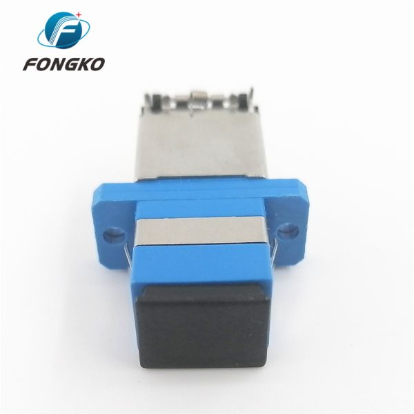 MM SC UPC Blue Simplex Fiber Optic Adapter With Shutter For FTTX Network System