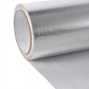 China 1.0m 1.2m Aluminum Foil Laminated Fiberglass Cloth For Heat Reflection And Heat Insulation on sale