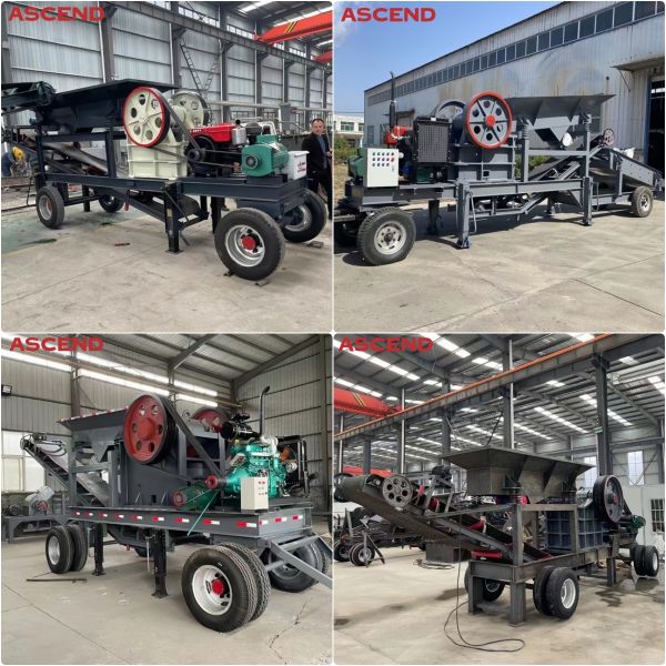 Gold Mining Diesel Engine Mobile Portable Jaw Crusher PE 600x900 Marble Stone Cracking Machine