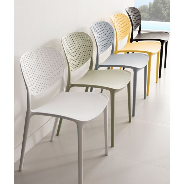 High Quality China Back Breathable Colorful Dining Stackable Plastic Chairs