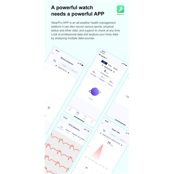 DT70 1.39inch 454x454 HD ECG Heart Rate Smart Watch IP68 Waterproof