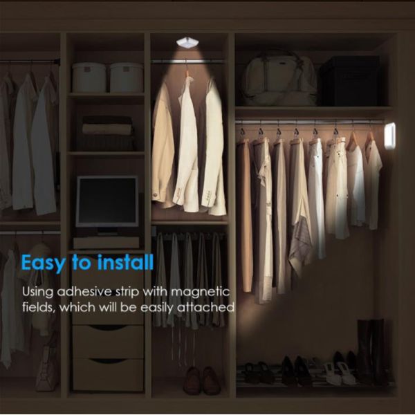 DC6V 5000K Battery Operated Motion Detector Night Light Wireless Kitchen Cabinet Lights