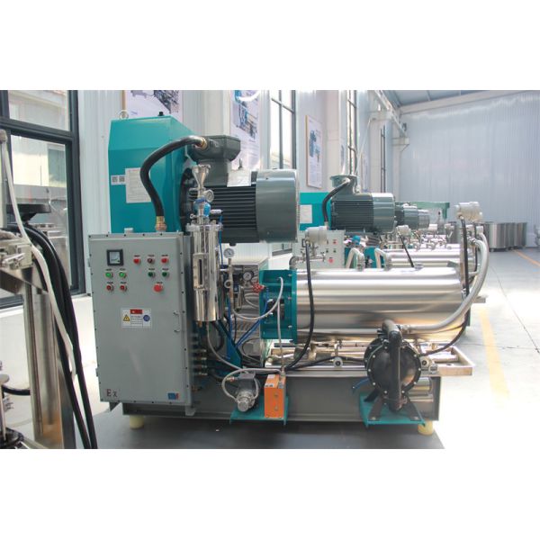 PLC Control Disc Turbine Sand Mill / Bead Mill Machine 220V/380V/440V
