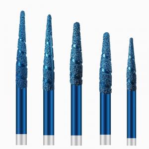 China Brazed diamond carving tools blue cnc router bit sculpture carving tools on sale