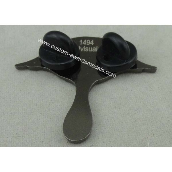 Synthetic Zinc Alloy Hard Enamel Pin Die Casting With Black Nickel Plating