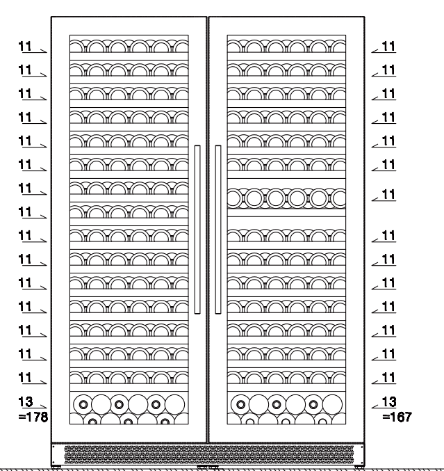Customized Dual Control Wine Refrigerator Power Saving Selfclosing Door