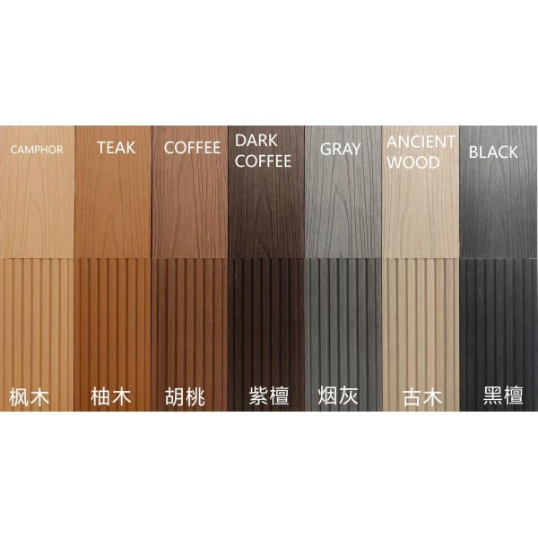 Second generation round hole single-sided co extruded WPC flooring