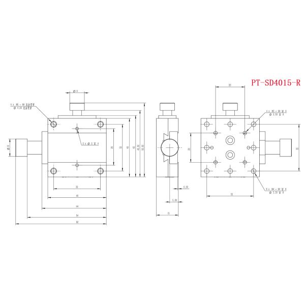Adjustable Sliding Manual Rotation Stage Optical Precision Horizontal Moving Platform