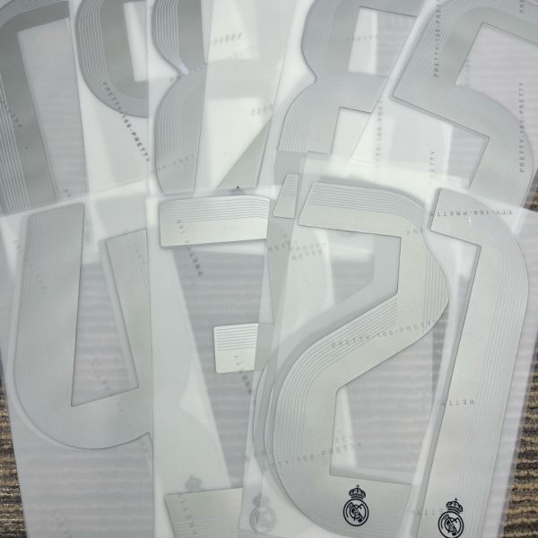 Machine Washable Pressure Sensitive Heat Transfer Numbers in Multiple Colors for Custom Screen-Printed Jersey Logos