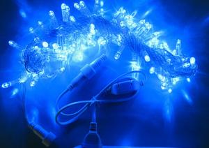 Buy cheap 10m blue twinkle led christmas decorative string lights+controller 100 bulbs product