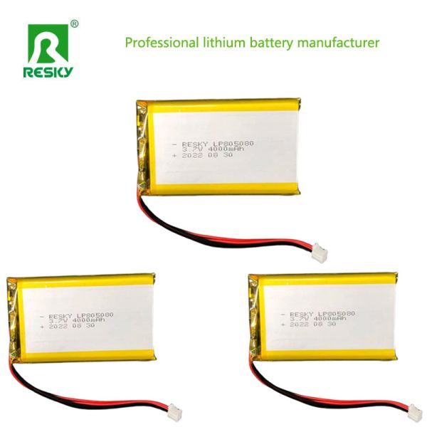 Solar Lithium Polymer Lipo Batteries 805080 3.7V 4000mAh