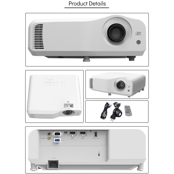 4500 Lumen WUXGA Resolution DLP Laser Projector with Auto Keystone Correction for Large Venues