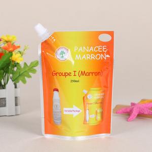 China Custom Design Reusable Food flask Pouch BPA Free Spout Bag For juice, beverage, milk packaging on sale