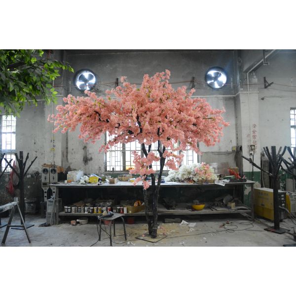 Plastic Artificial Cherry Blossom Tree / Fake Cherry Blossom Branches