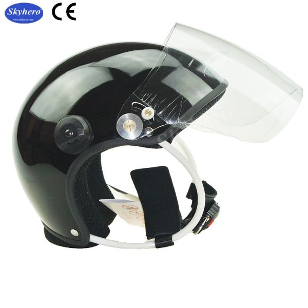 Black Paramotor helmet GD-C Without headset Open face PPG helmet High quality powered paragliding helmet