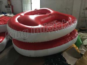 China Screen Printing Inflatable Water Toy , 4m Diameter 2 Seats PVC Inflatable Boat on sale
