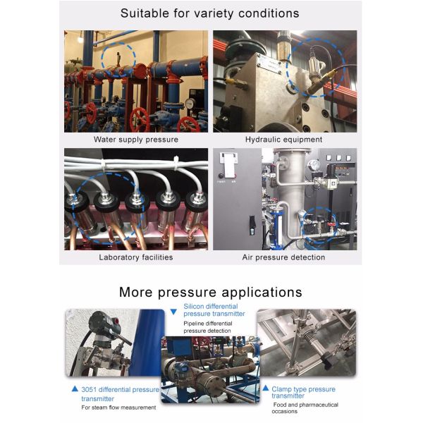 IP65 - IP67 Electronic Air Pressure Sensor For Oil / Food / Drink / Milk Sanitary Field