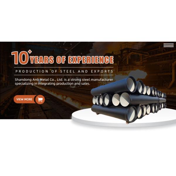ASTM Standard Competitive En545 En598 Class K8 K9 Pn10 C25 C30 C40 Ductile Cast Iron Fitting Pipe for Sewage Water