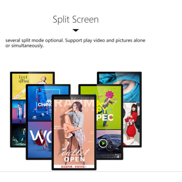 HD 1080P digital signage lcd display wall mount media kiosk WIFI BT LAN 4G optional for restaurant bank shopping mall