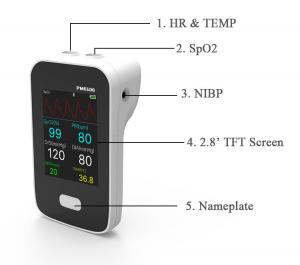 China Bluetooth Multi Parameters Handheld ECG,NIBP,Spo2 Vital Signs Monitor For ICU Clinic on sale