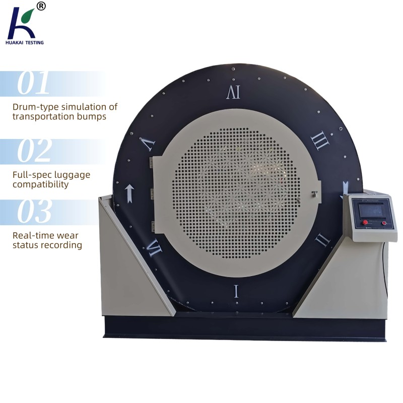 Luggage Drum Drop Impact Testing Machine Suitcase Rolling and Impact Simulation Testing Machine