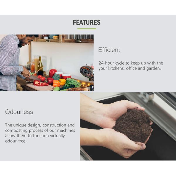 304SS 10KG/D Automatic Food Composter Kitchen Machine For Garbage Disposal