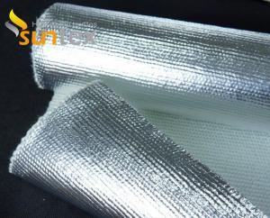 China 150C Heat Reflective 0.75mm Fabric Aluminum Foil Coated Glass Fiber Welding Fire Blanket Roll on sale