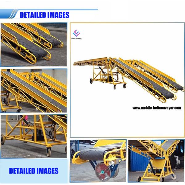 Inclined Roughed Telescopic Belt Conveyor Ribbed For Short And Long Distances