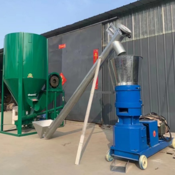 100-1200kg/H Animal Feed Pellet Maker Flat Die Pellet Mill 1-12mm Final Pellet Size