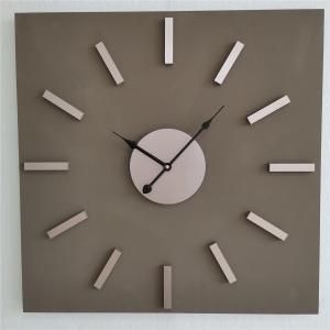 China A0001 Grey Square Quartz Movement Decorative Wooden Clocks on sale